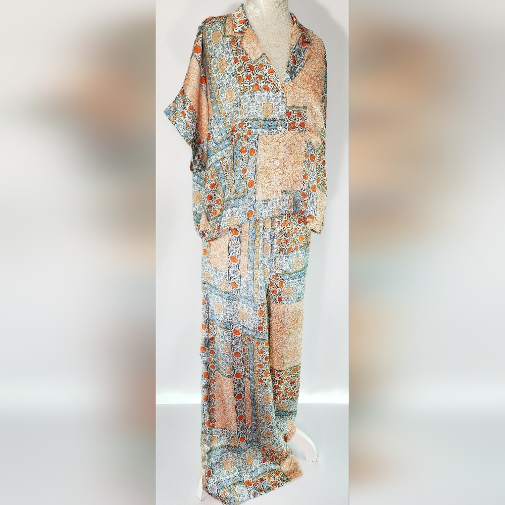 Anthropologie dRa Los Angeles women's matching blouse & slacks